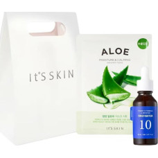 Its Skin Beauty Soothing Gift Set zestaw łagodzące serum do twarzy 30ml + łagodząco-nawilżająca maseczka w płachcie 20ml