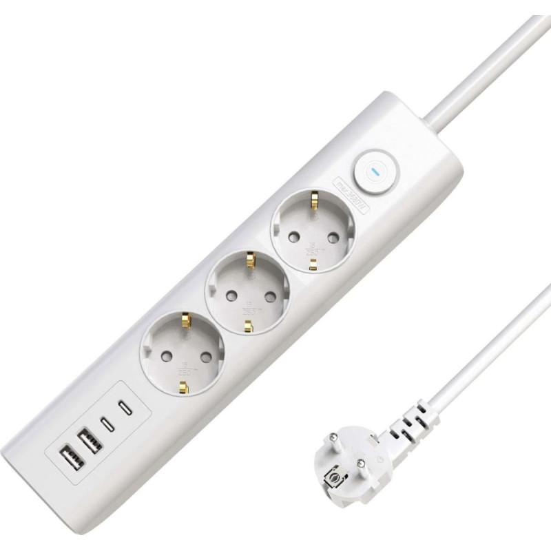 Microconnect 3-way USB Schuko Power Strip