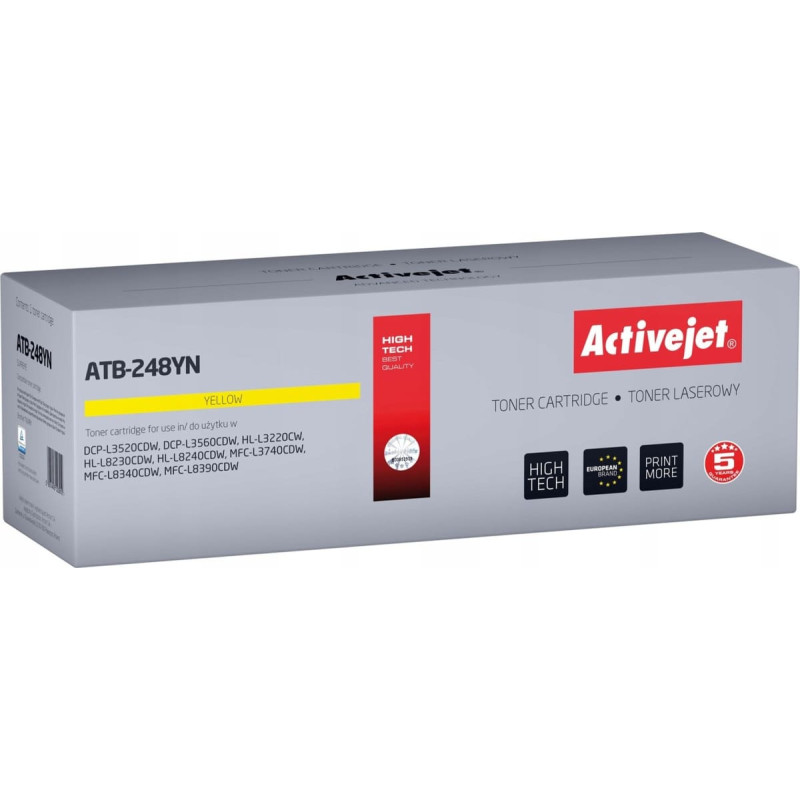 Activejet ATB-248YN Toner (zamiennik Brother TN248Y; Supreme; 1000 stron; żółty)