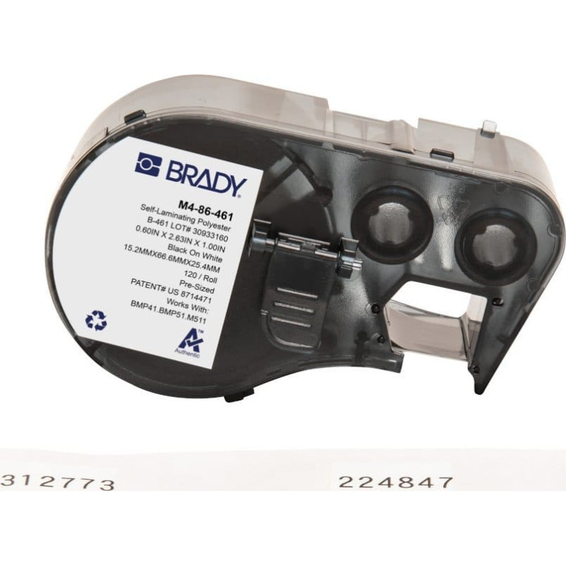 Brady M4-86-461 etykiet do nadruku Czarny, Biały Samoprzylepne etykiety do drukowania
