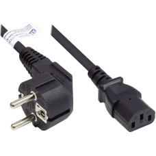 Alcasa P0130-S100 kabel zasilające Czarny 10 m CEE7/7 C13 panel