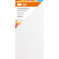Happy Color Podobrazie bawełniane 40x50 impregnowane białe tablica malarska MDF 4mm