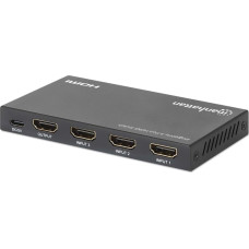 Manhattan 4K60Hz 3-Port HDMI-Switch Zum Umschalten zwischen drei HDMI-Eing�ngen auf einem HDMI-Ausgang 3x1 18G IR Fernbedienung