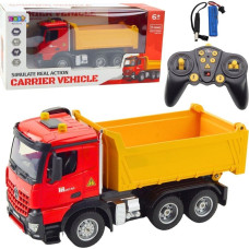 Leantoys Wywrotka Zdalnie Sterowana RC 2.4G Dźwięki Żółto-Czerwona EDUKAMP