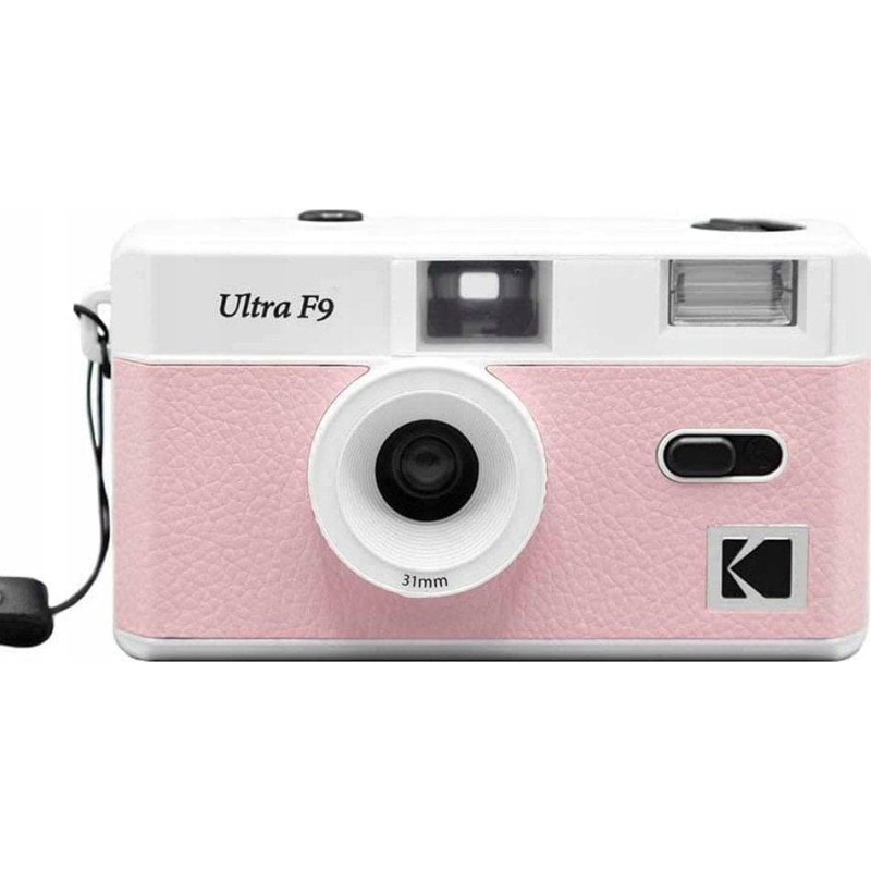 Kodak ULTRA F9 F 9 Aparat Analogowy na Film Klisze 35mm + Lampa Błyskowa - różowy