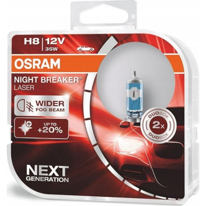 Osram Osram Night Breaker Laser +150% 2 gen H8 12V 35W duobox uniwersalny