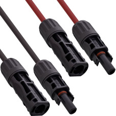 Inline ® Solarkabel Verlängerungs-Set inkl. Solarstecker 4mm² schwarz/rot 2m