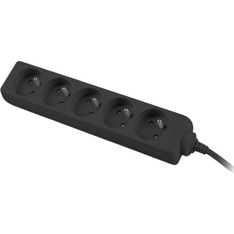 Noname Konnoc DX-5F 5m pětizásuvka ČERNÁ