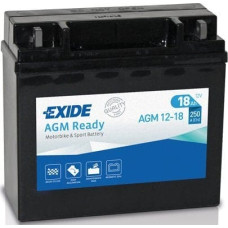 Exit Akumulator AGM EXIDE 12V 18Ah 250A P+ Bezobsługowy 181x77x167mm Uruchomiony AGM12-18 pasuje do: BOMBARDIER OUTL.  OUTLAND.  BUELL S1  S...
