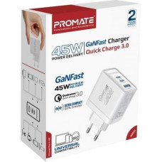 Promate PowerPort-45 GaNFast™ Wall Charger 45W / QC3.0 / PD45W