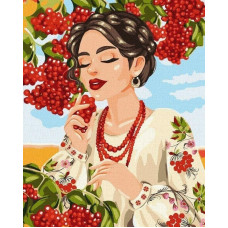 Ideyka Malowanie po numerach - Kalina czerwona 40x50cm EDUKAMP