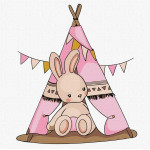 Ideyka Malowanie po numerach - Baby Rabbit in the... Kids