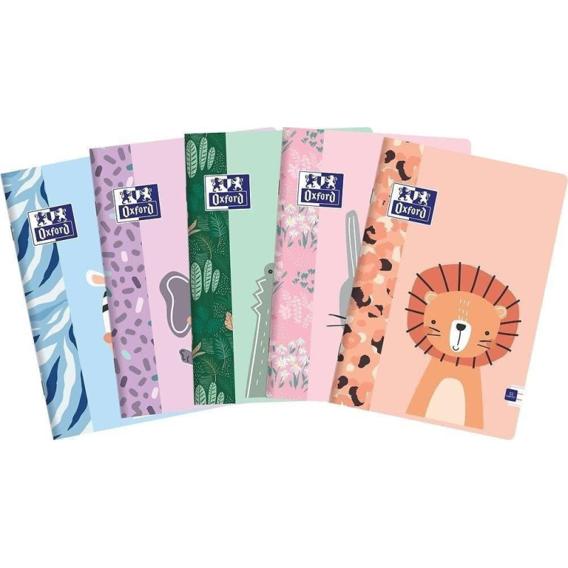 Oxford Zeszyt A5/32K linia podwójna kolorowa Kids (10szt) EDUKAMP