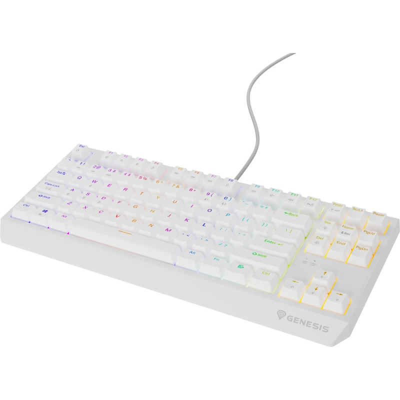 Genesis Klawiatura Genesis KLAWIATURA DLA GRACZY GENESIS THOR 230 TKL US RGB MECHANICZNA OUTEMU RED BIAŁA HOT SWAP