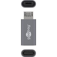 Goobay Adapter USB Goobay USB-C - microUSB Szary  (55553)