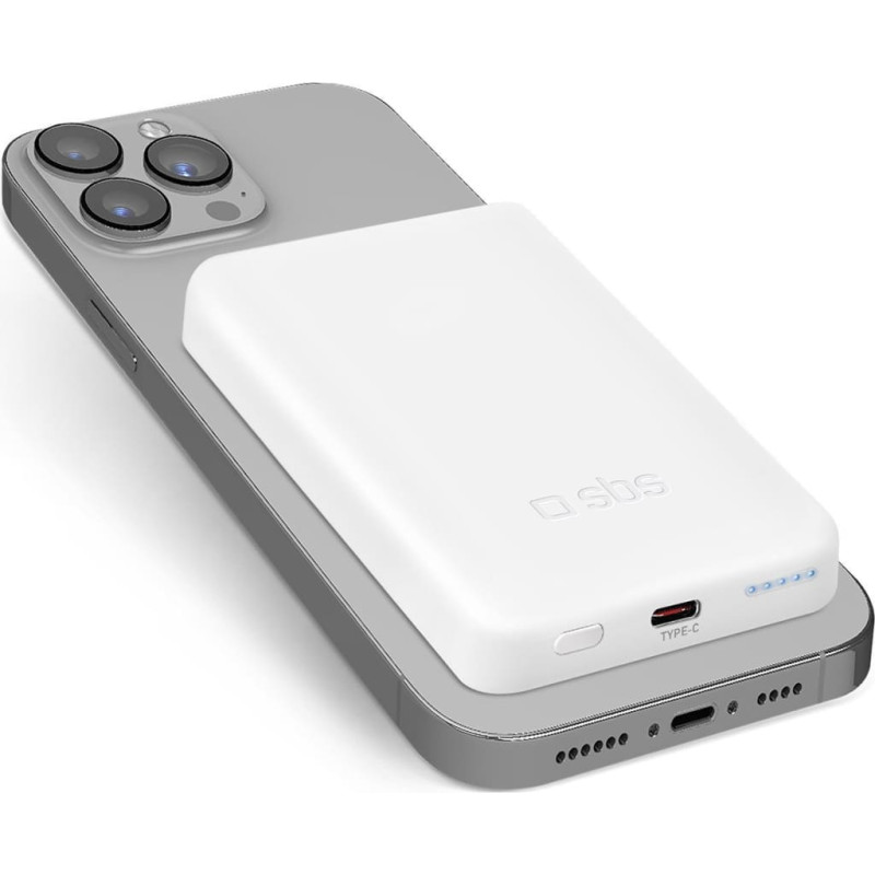 Sbs Mobile SBS TEBB5000MAG1CW bank mocy 5000 mAh Bezprzewodowe ładowanie Biały