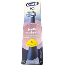Oral-B iO Aufsteckbürsten Sanfte Reinigung BLACK 4er