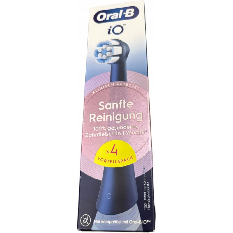 Oral-B iO Aufsteckbürsten Sanfte Reinigung BLACK 4er
