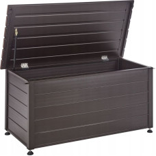 Beliani Skrzynia ogrodowa CAMPALTO Metal 123 cm 60 cm Ciemnobrązowy Lumarko!