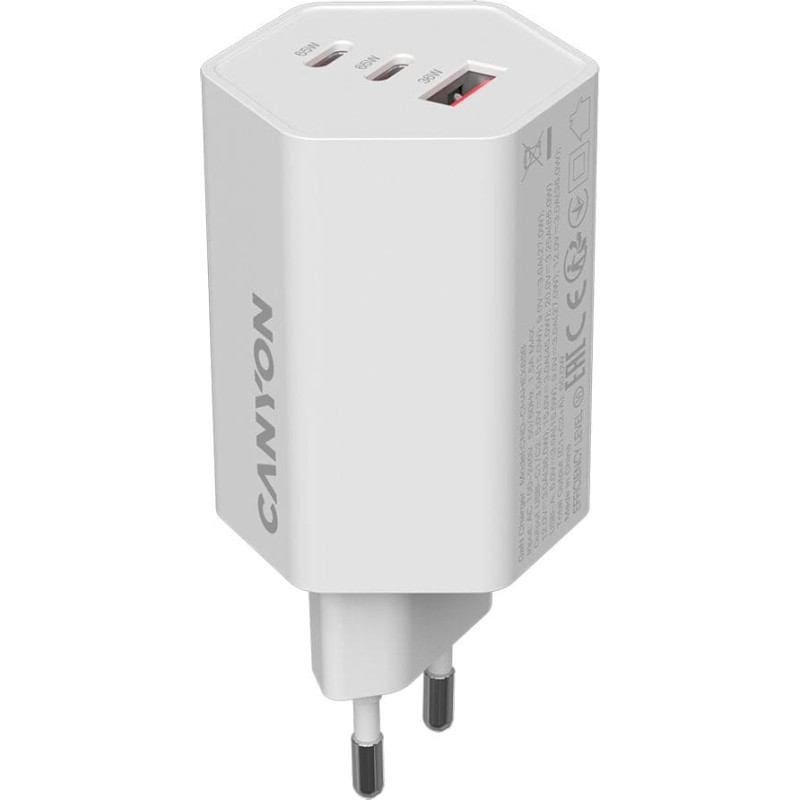 Canyon charger HEXAGON 65 GaN 65W 2xPD 1xQC EU White