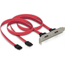 Delock eSATA x2 - SATA x2, Czerwony (65116)