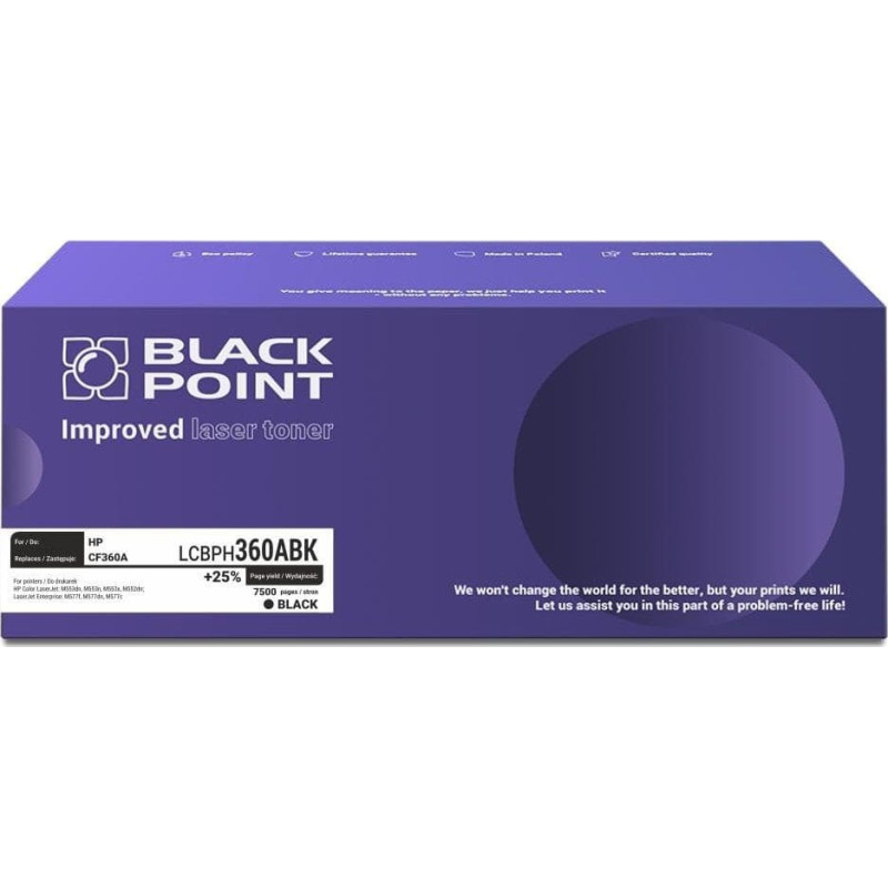 Black Point Toner Black Point Toner Black Point LCBPH360ABK zamiennik HP 508A CF360A black