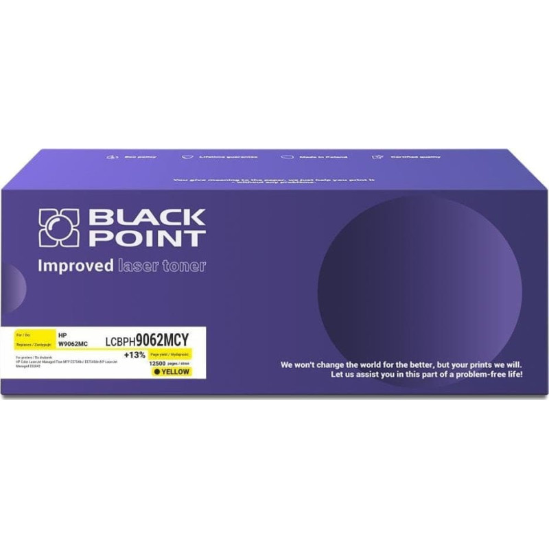 Black Point Toner Black Point Toner Black Point LCBPH9062MCY zamiennik HP W9062MC yellow