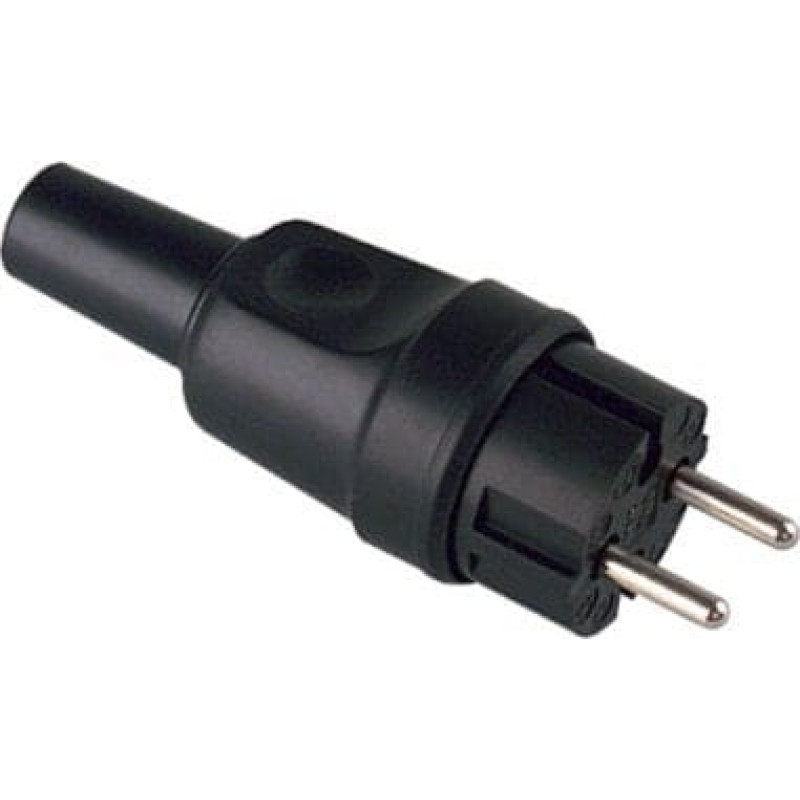 Bachmann Wtyczka konturowa BACHMANN z pełnej gumy, czarna, bez styku ochronnego