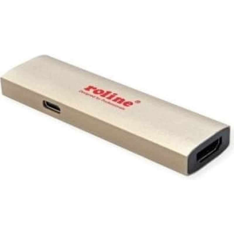 Roline Adapter ROLINE GOLD typu C - HDMI, F/F, z wyładowaniem niezupełnym (60 W)