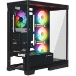 Rampage Hydra V2 Obudowa PC akwarium 4x wentylator ARGB czarna