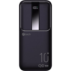 C-Tech Powerbanka 10000mAh, Li-Pol, 22,5W, USB-C/USB-A/micro USB