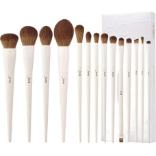 Jessup Luxury Light Gray Comprehensive Brush zestaw pędzli do makijażu oczu i twarzy T329 14szt.