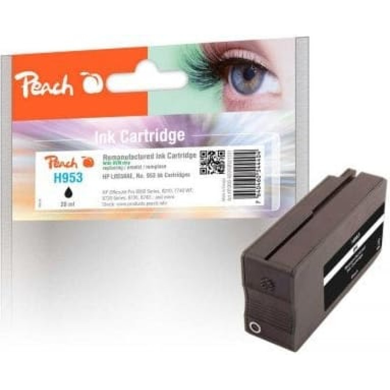 Peach Patrone HP Nr.953 black mit OEM Chip remanufactured