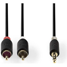 Nedis Aux Audio Cable 3.5 mm -> 2x RCA 3m Black