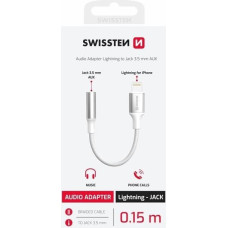 Swissten Textile Lightning to Jack 3.5mm Audio Adapter 15cm