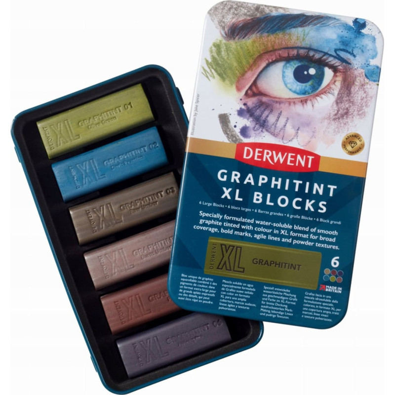 Artequipment Derwent XL Graphitint Blocks 6 stk tin