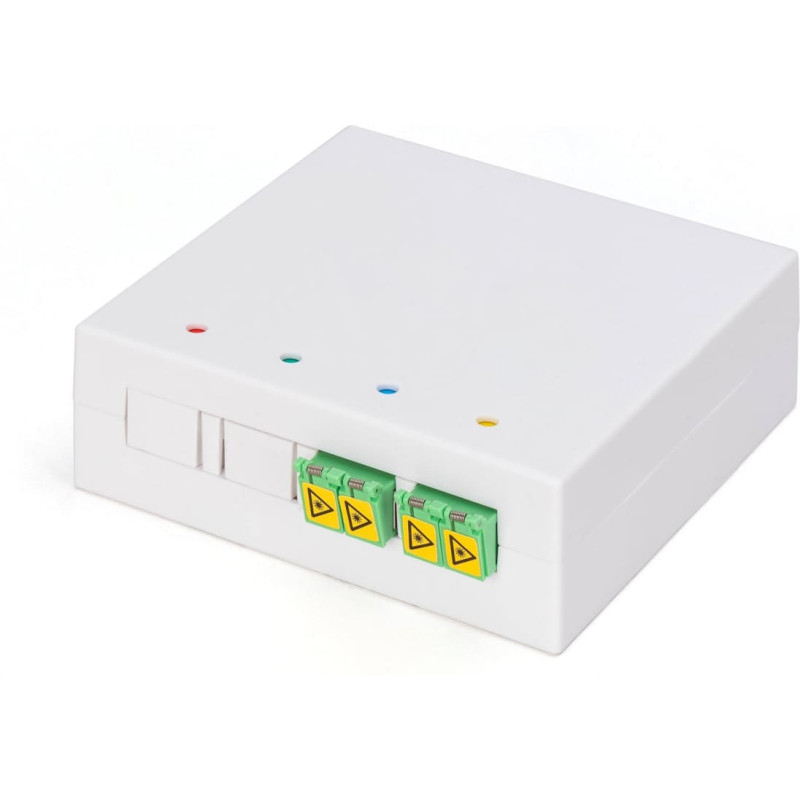 Digitus FTTH Gehäuse, 2 x LC/APC DX Kupplung mit Shutter