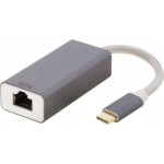 Deltaco Adapter USB Deltaco USB-C tinklo adapteris, Gigabit, 1xRJ45, 1xUSB-C, aliuminis, pilkas DELTACO / USBC-GIGA4