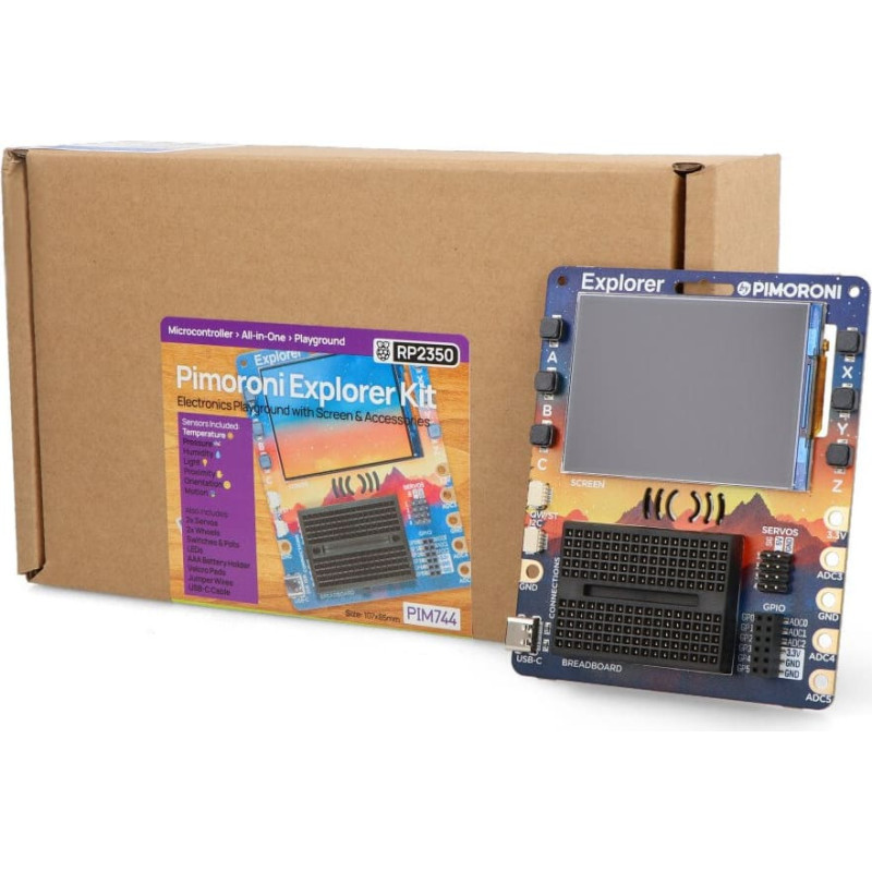 Pimoroni Explorer - płytka rozwojowa z modułem RP2350B i wyświetlaczem LCD 2,8'' + akcesoria - PiMoroni PIM744}