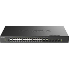 D-Link DXS 3410-32XY - Switch - L3 - managed - 24 x 10 Gigabit Ethernet + 4 x 10 Gigabit SFP+ + 4 x 25 Gigabit SFP28 - an Rack montierbar