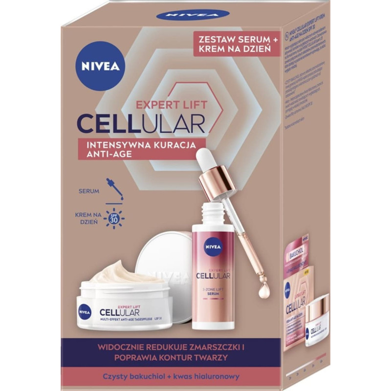 Nivea Zestaw Duo  Expert Lift Krem dzień na dzień + serum