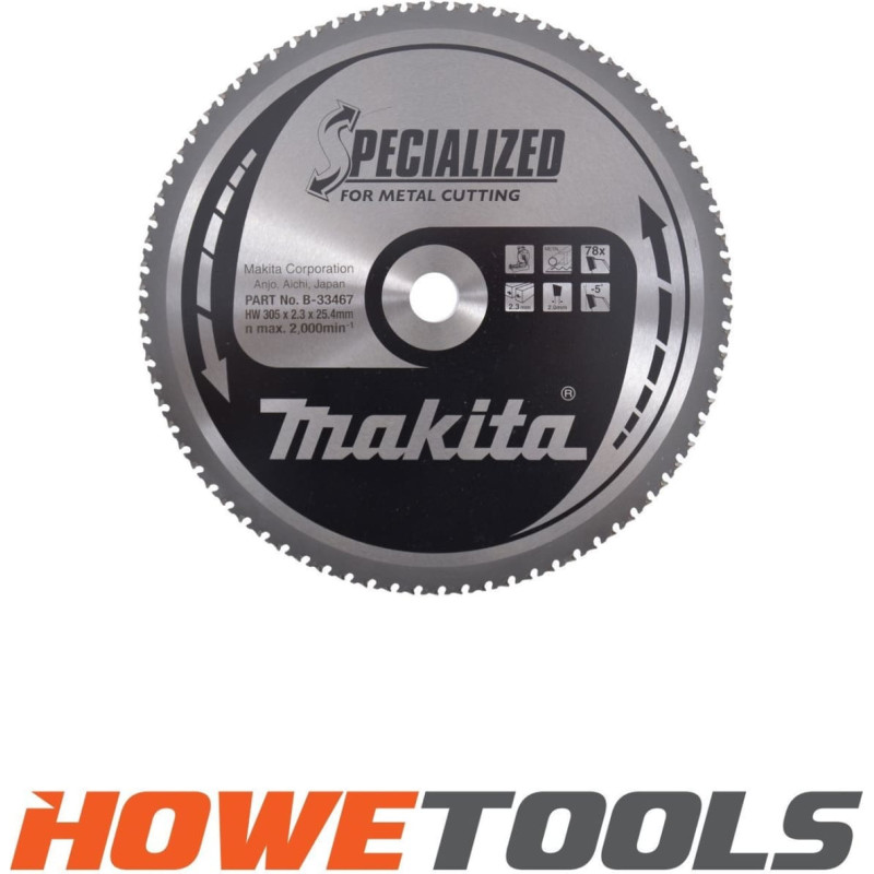 Makita PIŁA TARCZOWA  305x25,4x78z SPECJALIZED CIENKA BLACHA