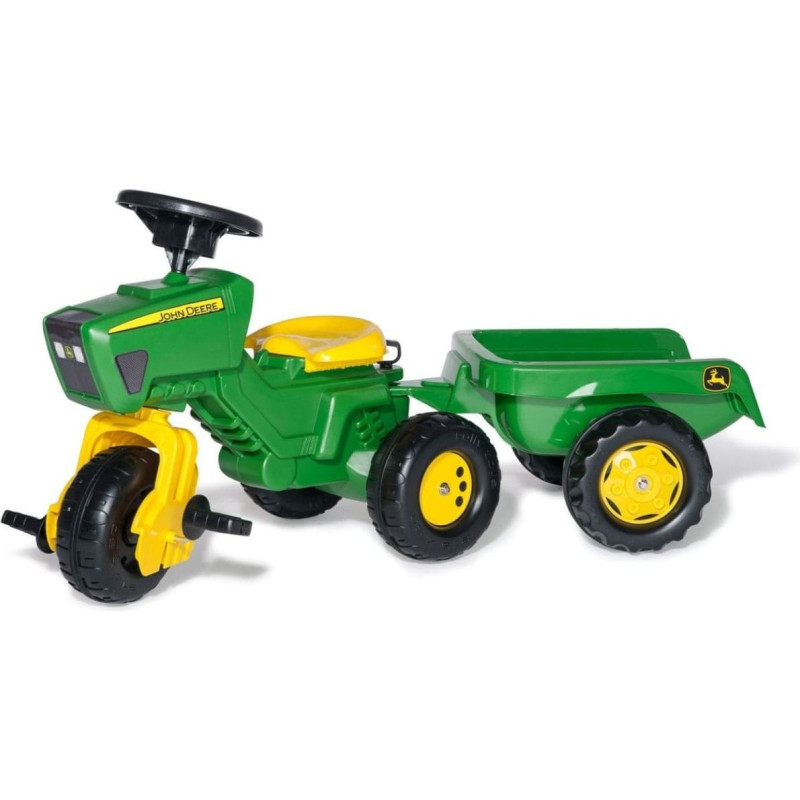 Rolly Toys 052769 Traktor Rolly-Kid John Deere 3-Kołowy z Przyczepą