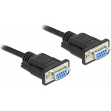 Adaptec DELOCK Seriell Kabel RS-232 Sub-D9 Buchse zu Buchse Nullmodemmit sch malem Steckergeh�use 1m