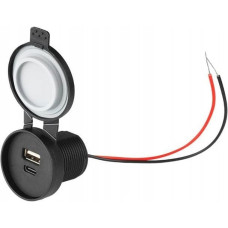 Bounn ŁADOWARKA SAMOCHODOWA DO ZABUDOWY USB-A+TYPE-C 3,1A IP67
