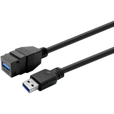Vivolink Keystone Black USB3,0  A-Female to USB3,0 A-Male
