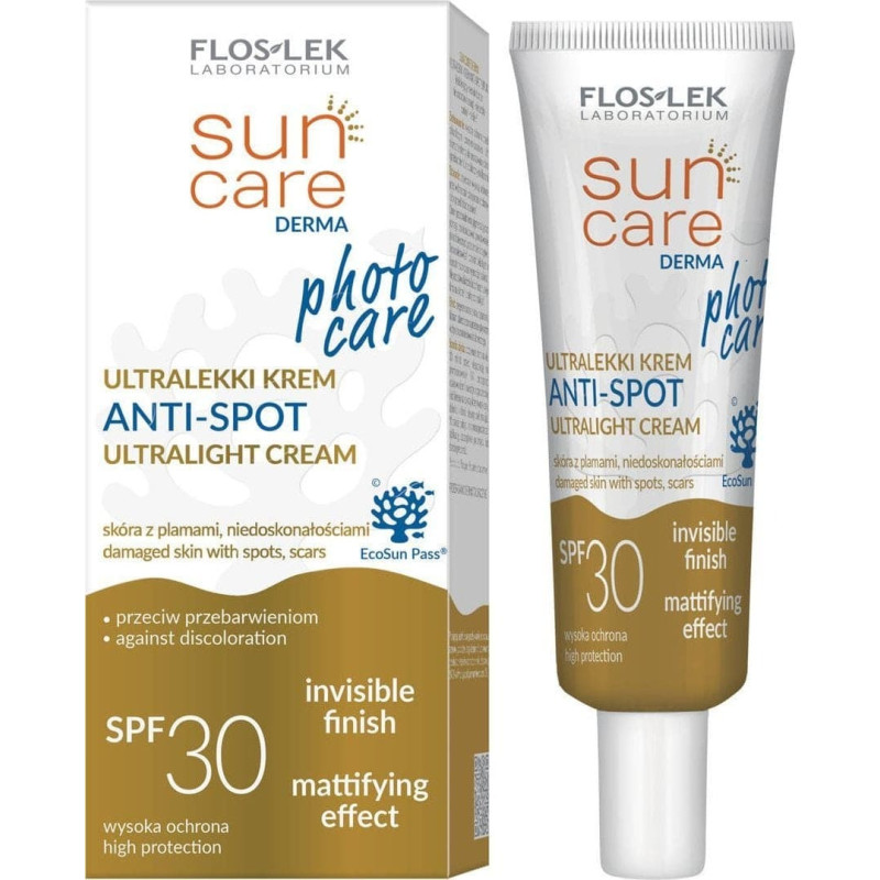 Floslek Sun Care Derma Anti-Spot Ultralekki krem SPF 30 30ml