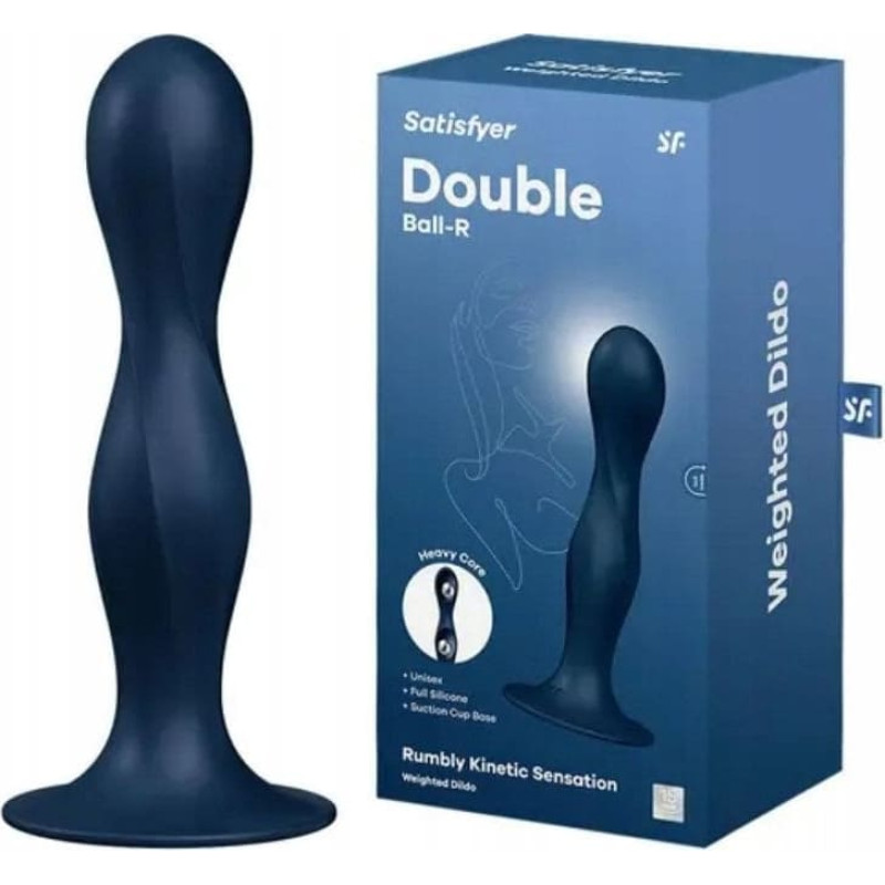 Noname SATISFYER_Double Ball-R dildo z kulkami gejszy Dark Blue