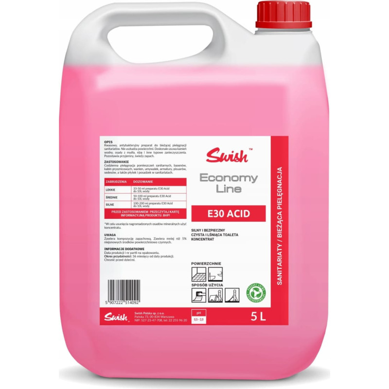 Swish E30  Preparat do czyszczenia łazienek  5 l