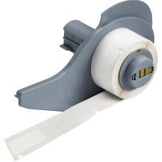 Brady M71-86-461, Transparent, White, Self-adhesive printer label, Polyester, Acrylic, Permanent, Matte